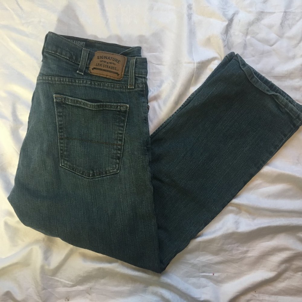 Mens Levi Strauss Jeans W38 L30 Blue Signature Jeans Regular Fit Authentic Brand